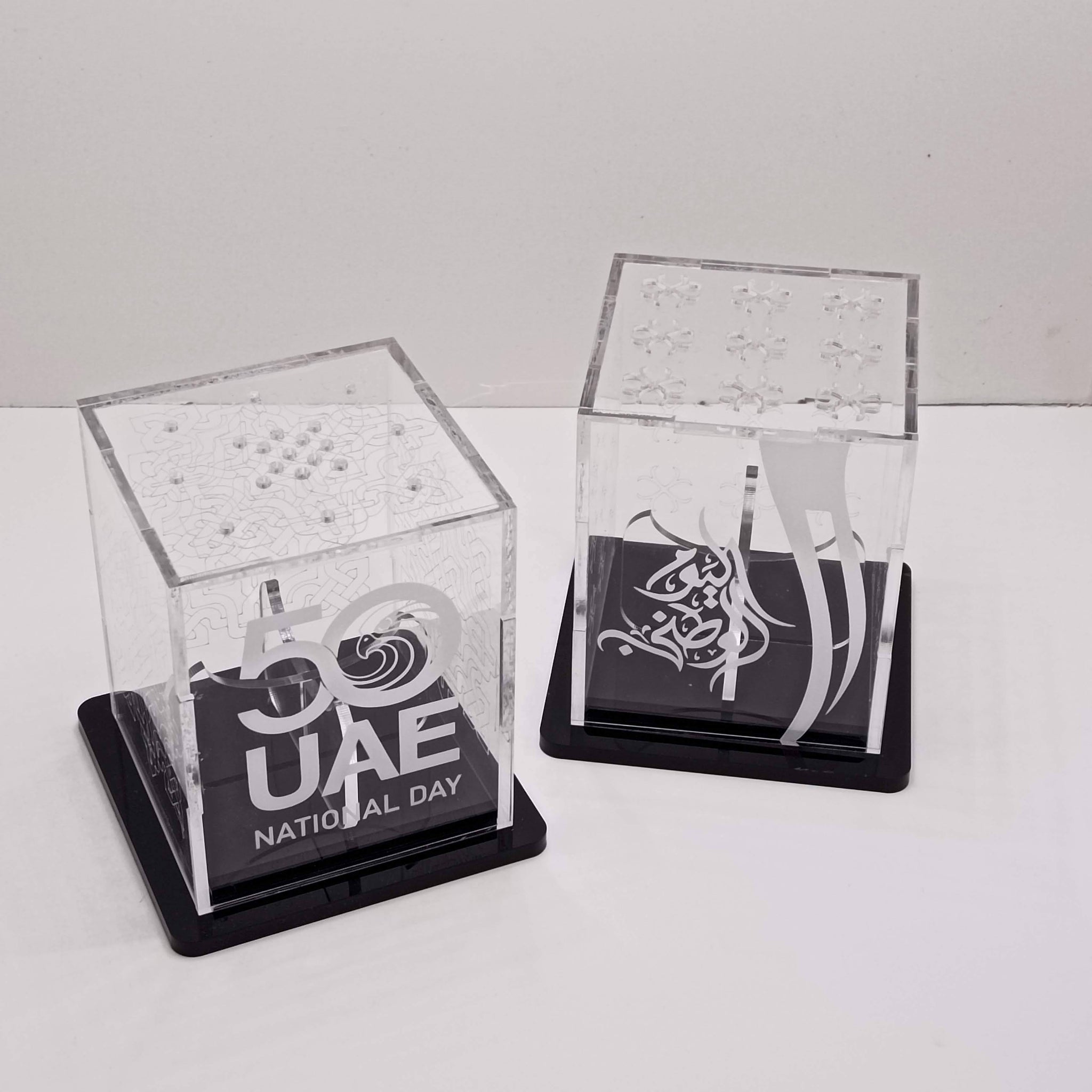 UAE National Day Acrylic Display Cubes – 50th Year Edition