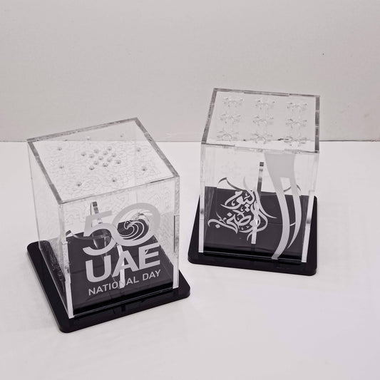 UAE National Day Acrylic Display Cubes – 50th Year Edition