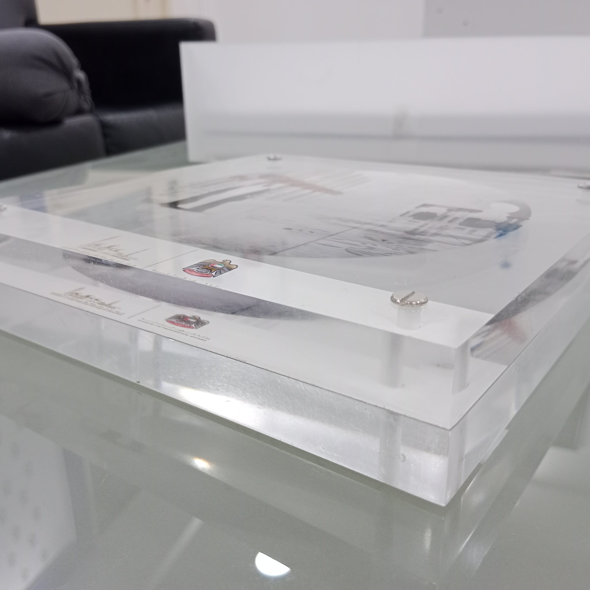 Premium Acrylic Plaque Display – Custom Printed with Embedded Design