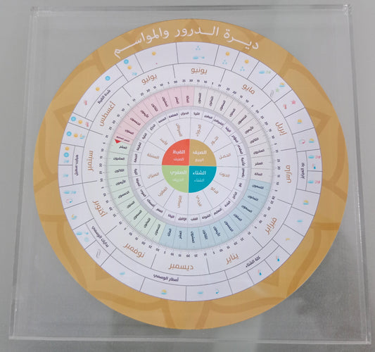 Arabic Seasons & Durour Calendar Wheel – Acrylic Educational Display