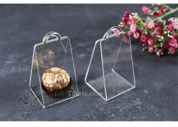 Mini Acrylic Gift Box – Transparent Favor Bag for Chocolates & Sweets